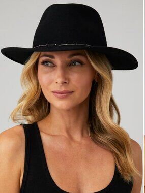Van Palma NWT Bella Hat Wool Fedora Black Size S/M
